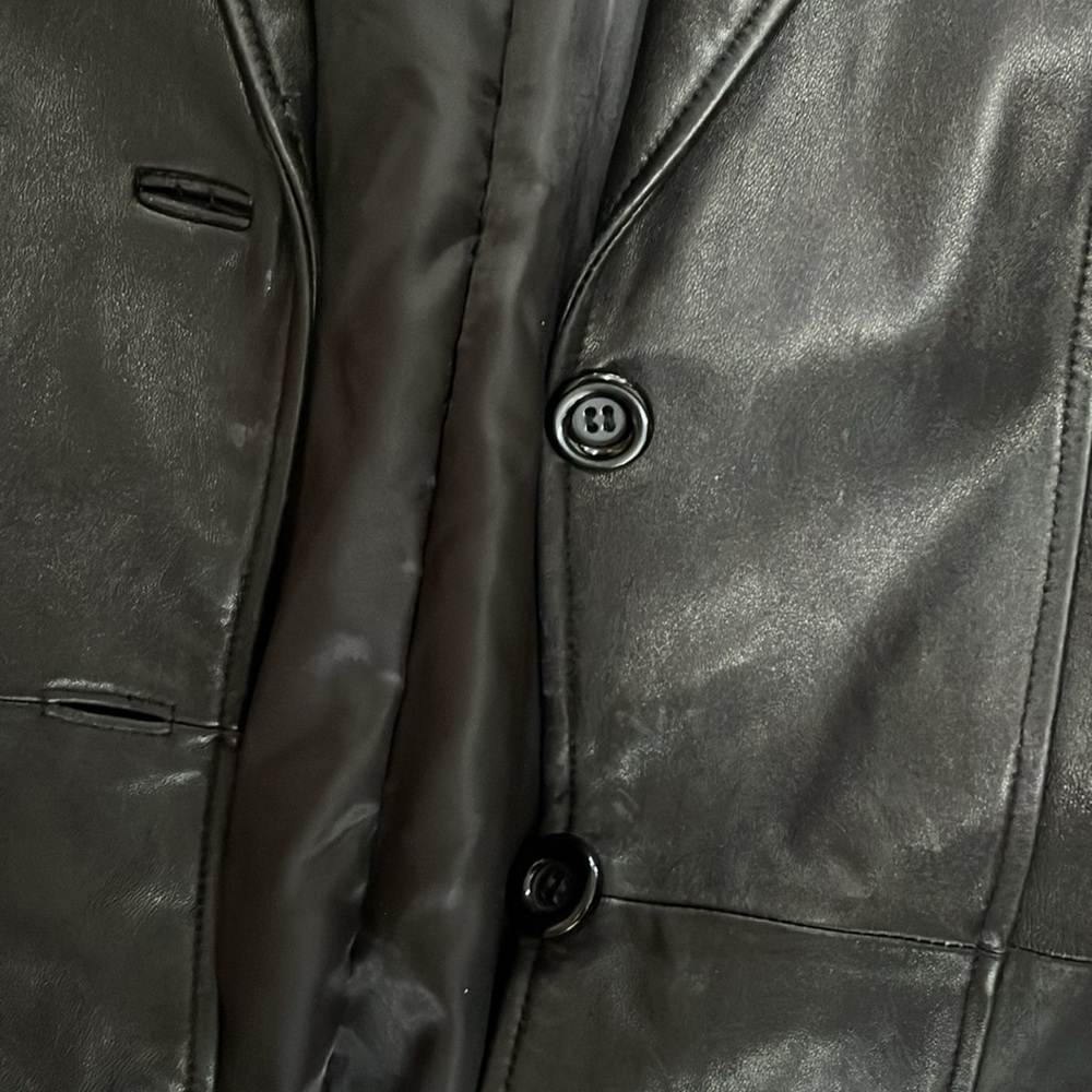 Womens mason and cooper 3/4 length leather jacket. - Picture 3 of 4